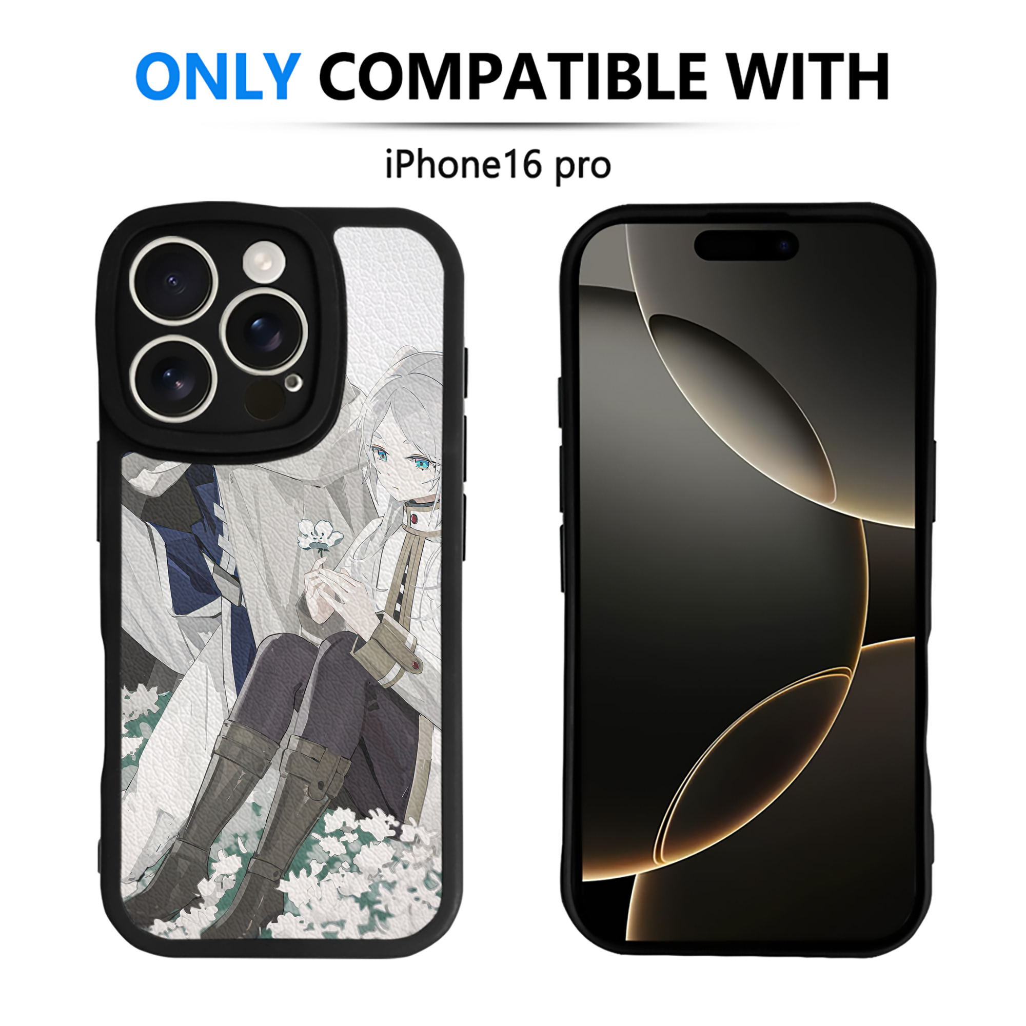 （画像用） 葬送のフリーレン Frieren 【iPhone 16シリーズ対応】シリコンスマホケース（レザー調） 材質：シリコン